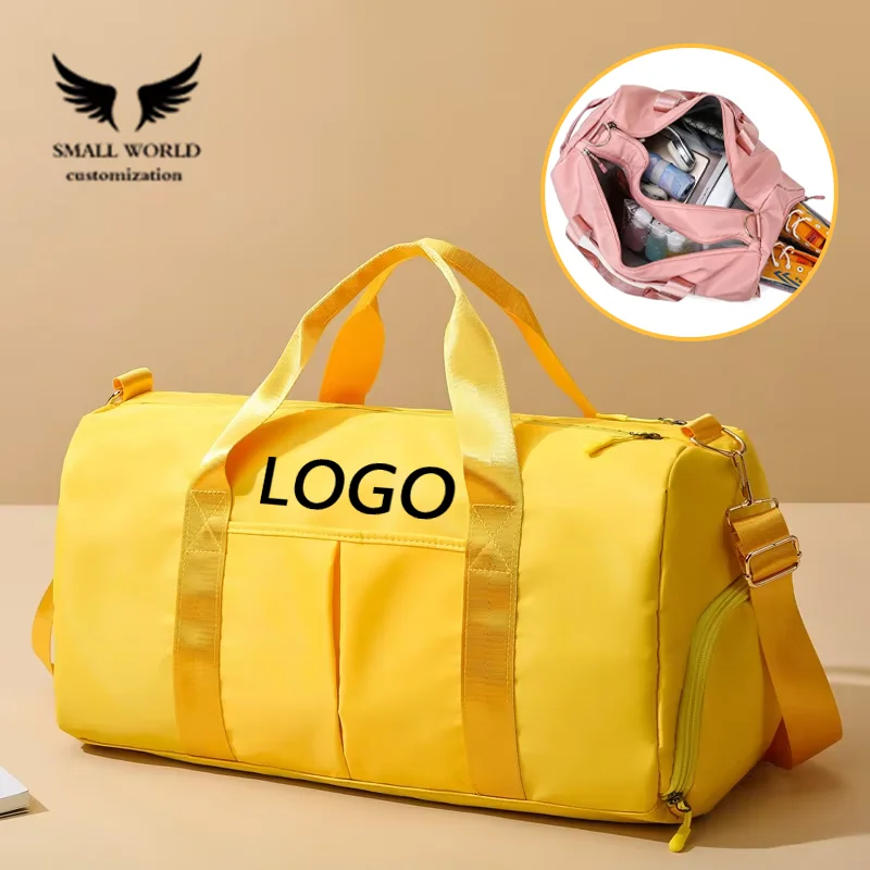 Wholesale Waterproof With Zipper Wet Pocket Compartments Swimming Gym Bag Luggage bag Custom Logo