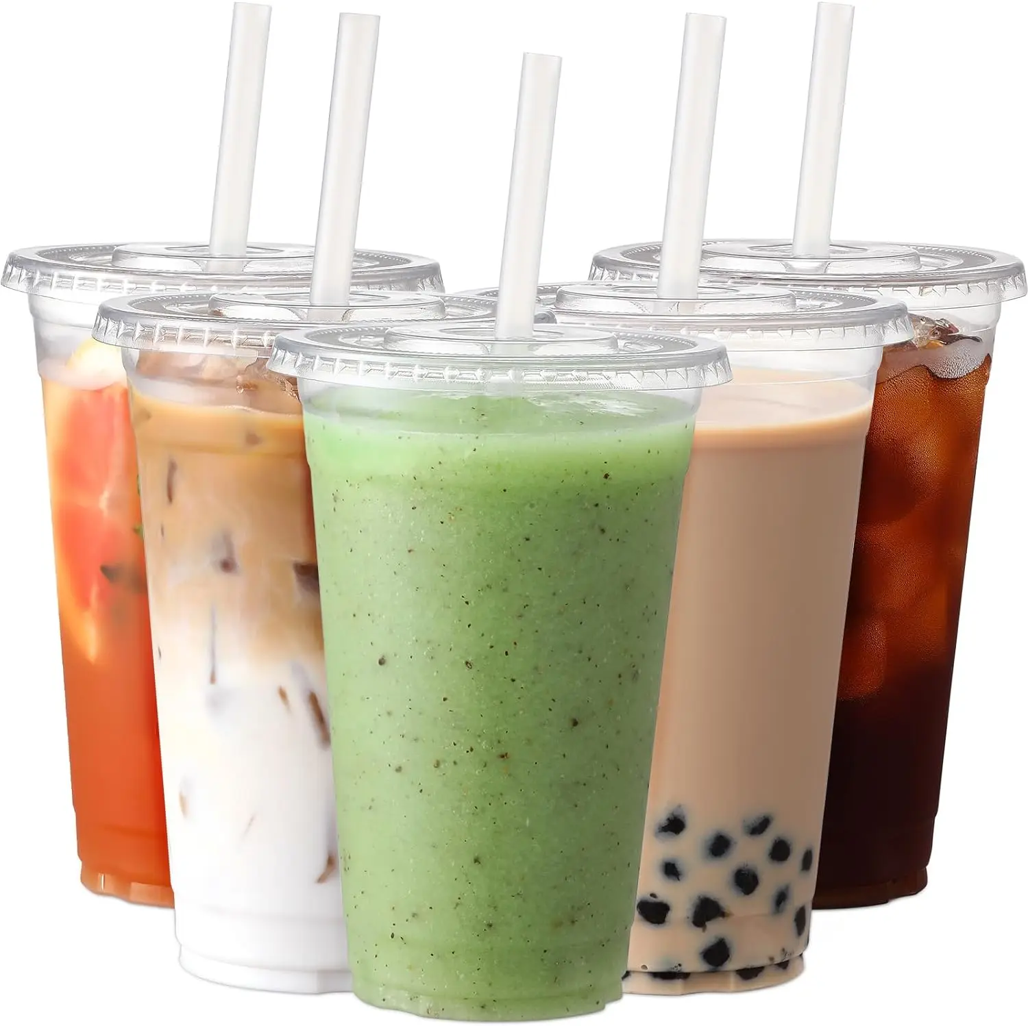 plastics oem brand 12oz 16 ounce 20oz clear logo printing pet slush ice coffee milkshake takeaway drinking cups with custom logo