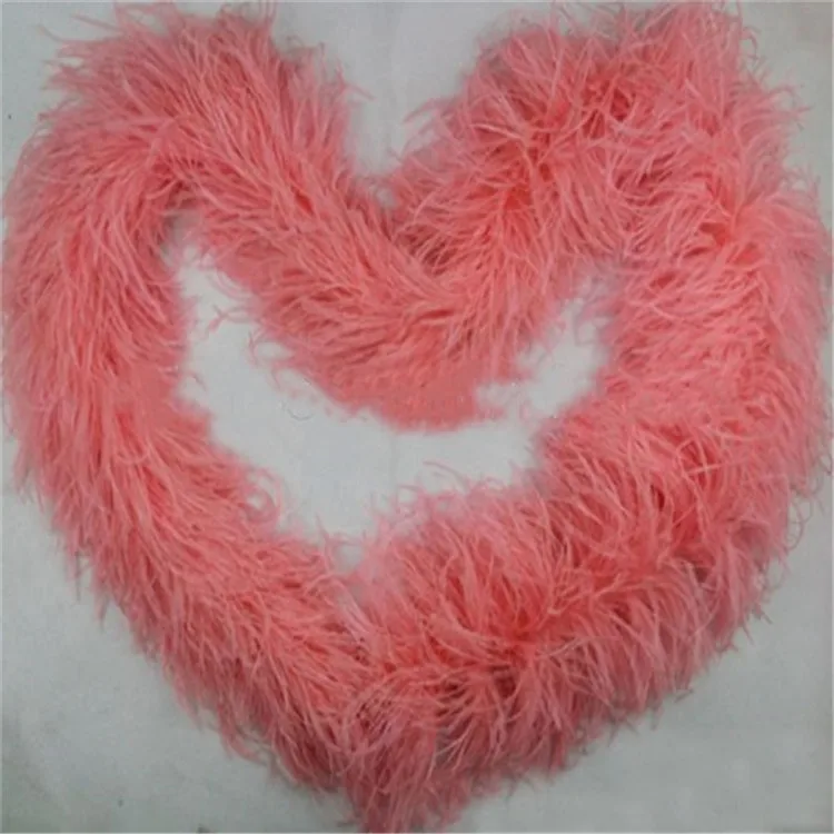 Wholesale High Quality Fluffy Ostrich Feather Boas Cheap Feather Trimming 4 Ply