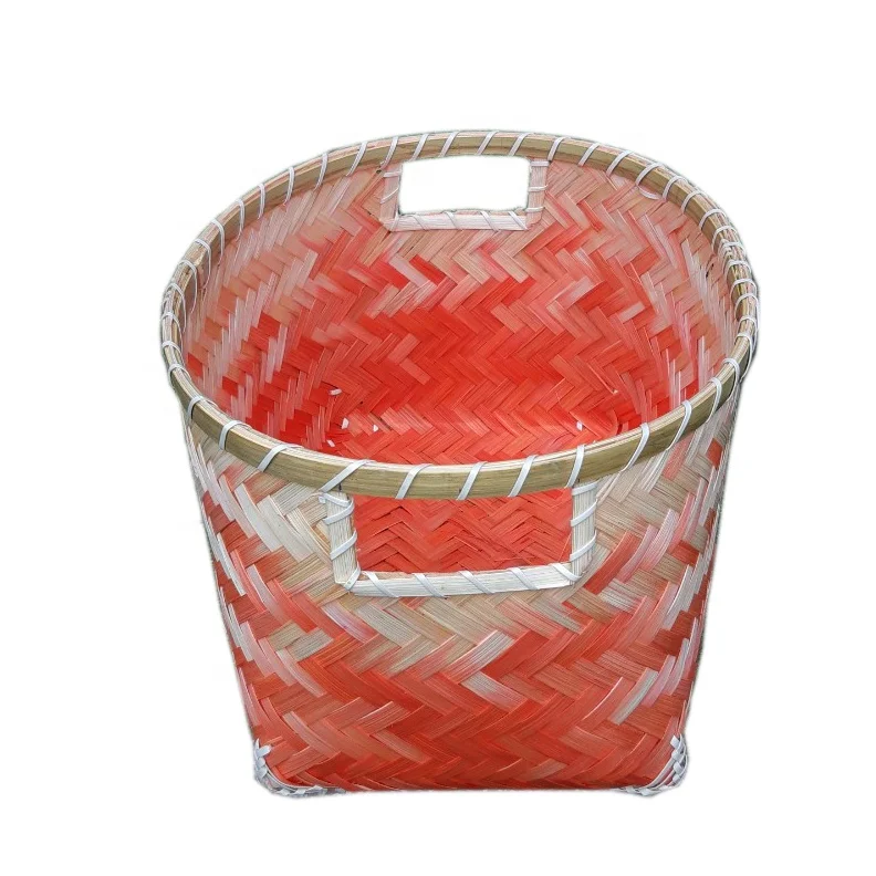 Wholesale high quality eco-friendly natural weaving bamboo laundry storage baskets manufacture in Vietnam