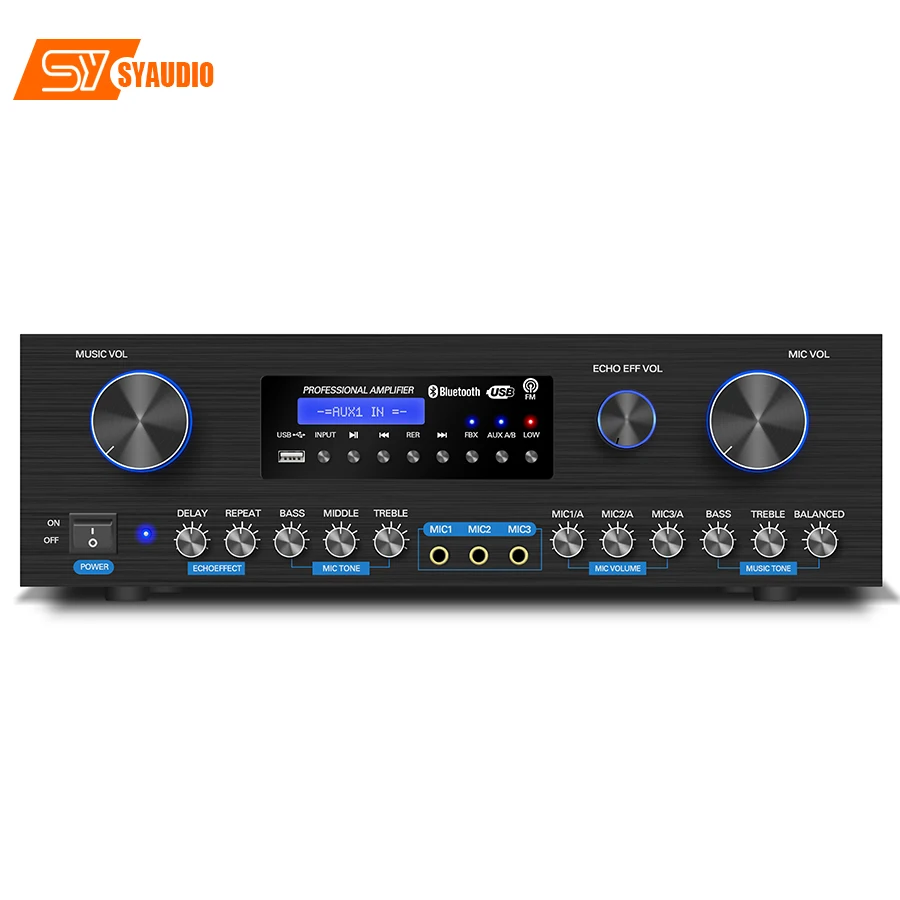 AK-5000 Professional Stereo music mixer home audio Karaoke sound System  Power Amplifier