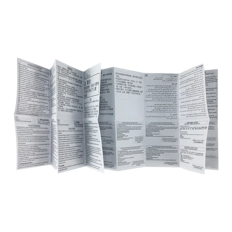 Bulk Custom Printing Paper Flyer/brochure/booklet Instruction Manual