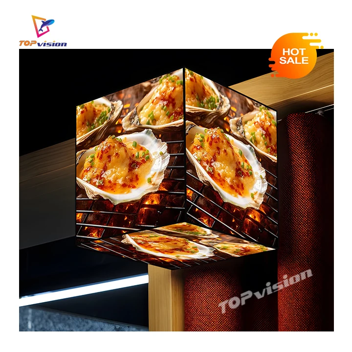 TopVision Outdoor Waterproof Magic  Cube Advertising P2.5 500*500mm Led Pixel Video Logo Sign Led Cube Screen Display