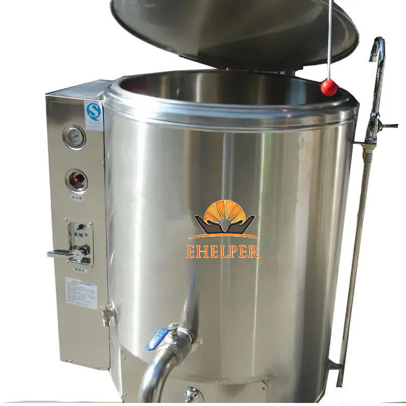 Automatic porridge cooking machine / jacketed boiling pan with mixer / automatic stirring pot