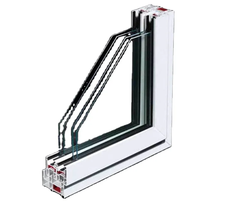 2024 Customized extruded plastic PVC door and window frames with glass