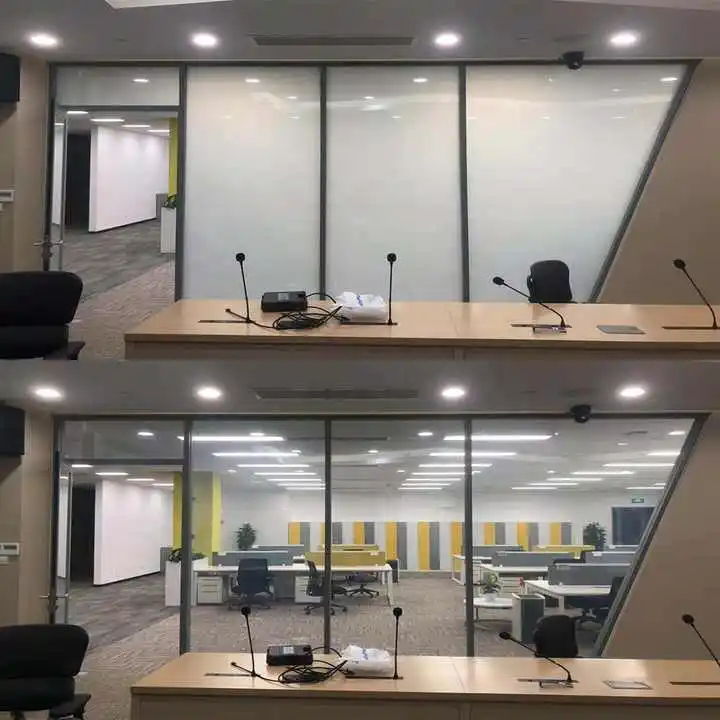 Switchable glass smart self adhesive PDLC glass privacy glass for projector