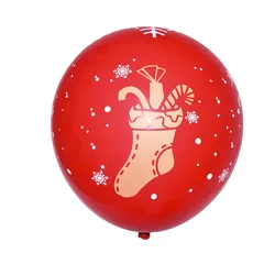 Colorful  Red and Green merry christmas  Latex Balloons Santa Claus Printed Balloons for Christmas Party Decoration