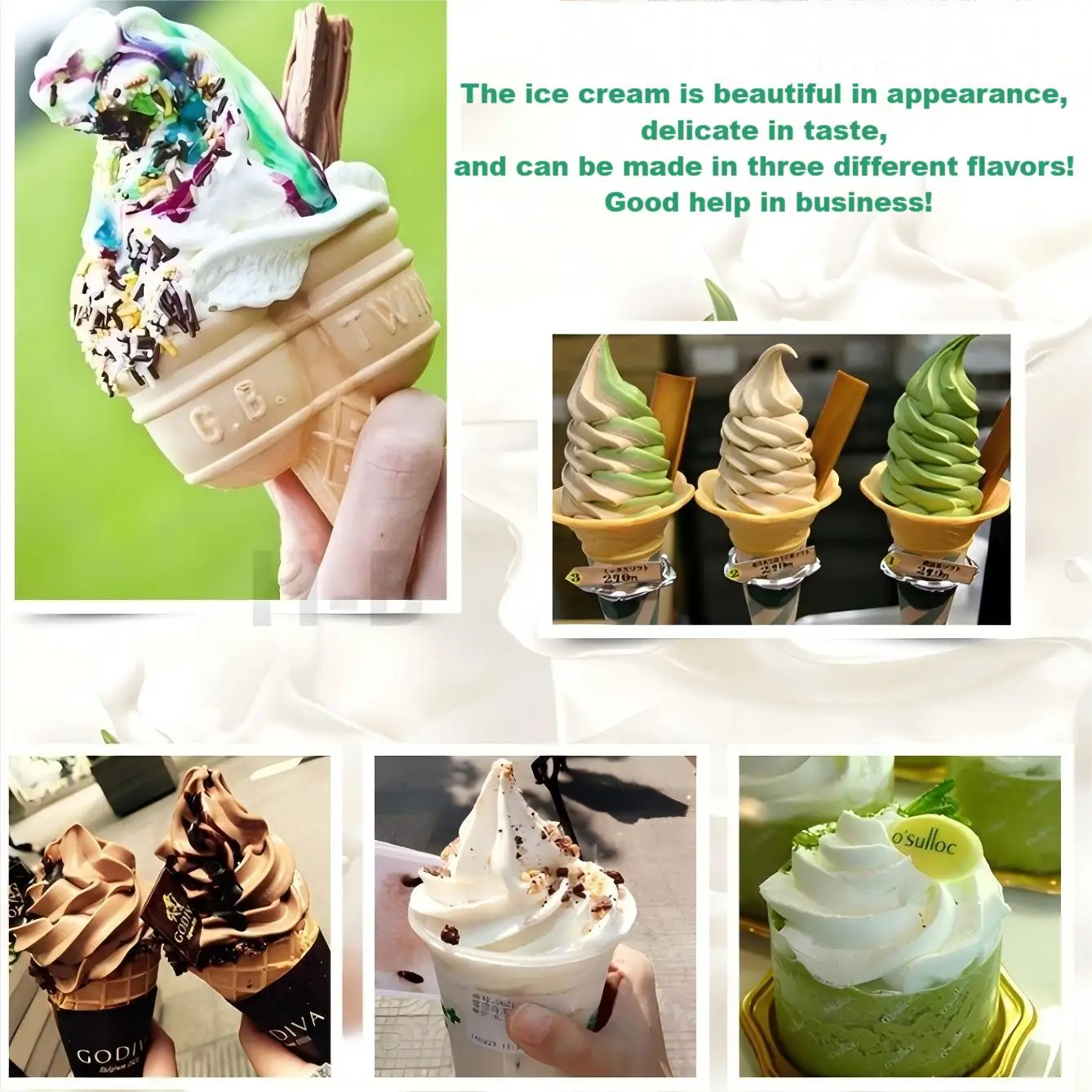 Adjustable Hardness portable Soft Serve 3 Flavor Ice Cream making Machine For Sale