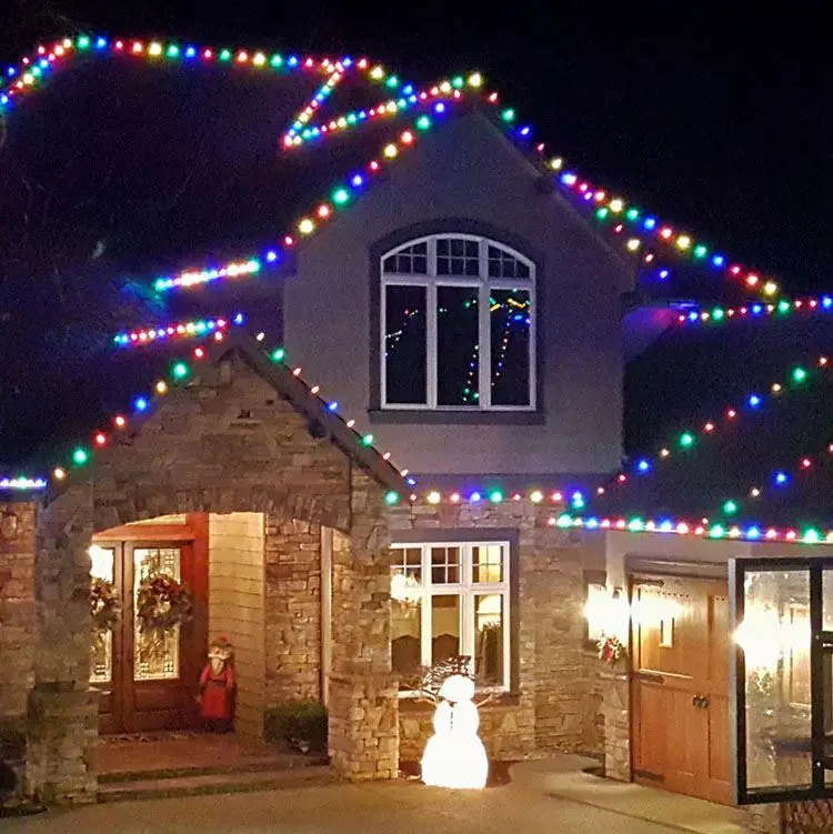 Party Wedding Decorative lights, Outdoor Solar String Lights LED Crystal Ball Waterproof Fairy Globe Light for Garden, Yard, Hom