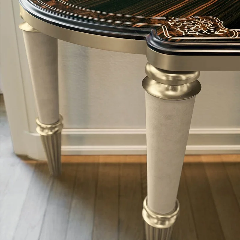 Мебель для Холла отеля, стол для стола, металлический матовый черный и кожаный консольный стол для декора лобби, подставка для цветов