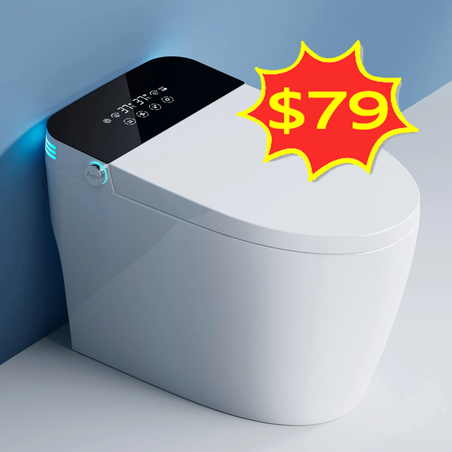 Hot sale hotel sanitary ware one piece water closet electric bidet toilet bowl floor mounted bathroom intelligent smart toilet