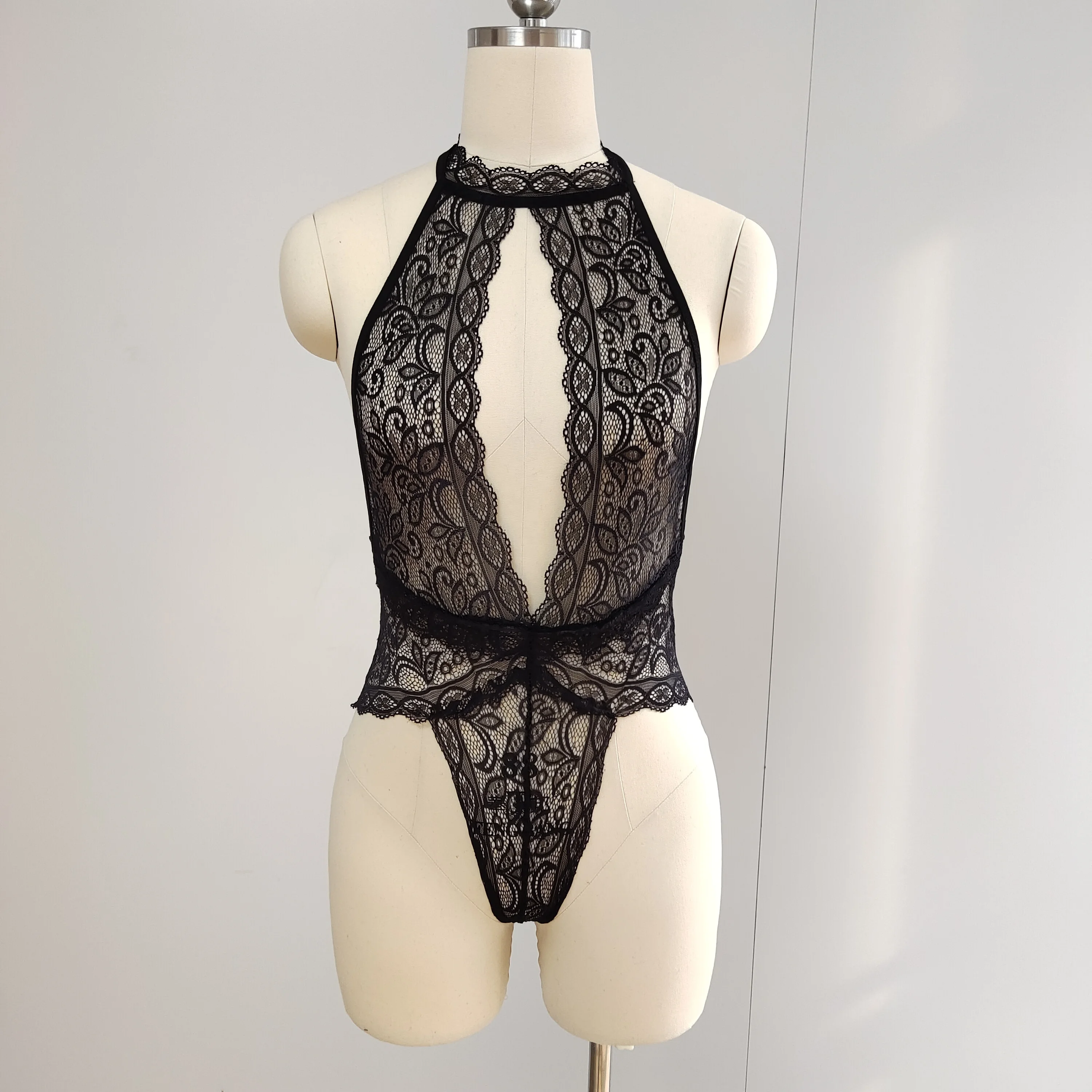 HY Sexy Lace Lingerie Bodysuit Backless Body Stockings Women Catsuit Underwear Sleepwear G-string Hot Erotic