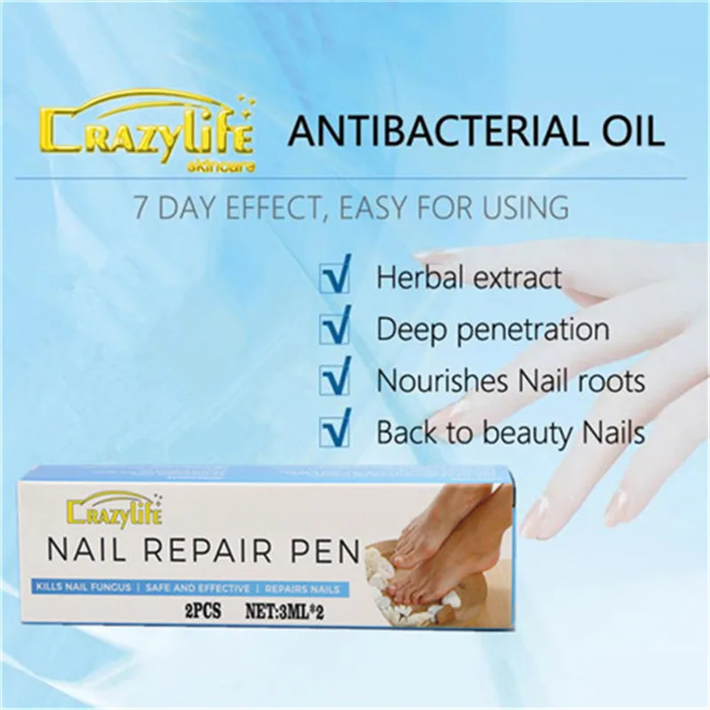 2pcs Nail Treatment Pen Infection Nail Repair Pen Fungal Treatment Anti Fungus Biological Repair 3ml Restores Healthy Nails
