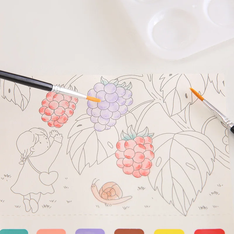 BESTLINE Watercolor paint card Replace art set Painting Portable Pigment Card Travel Pocket Watercolor Pigment