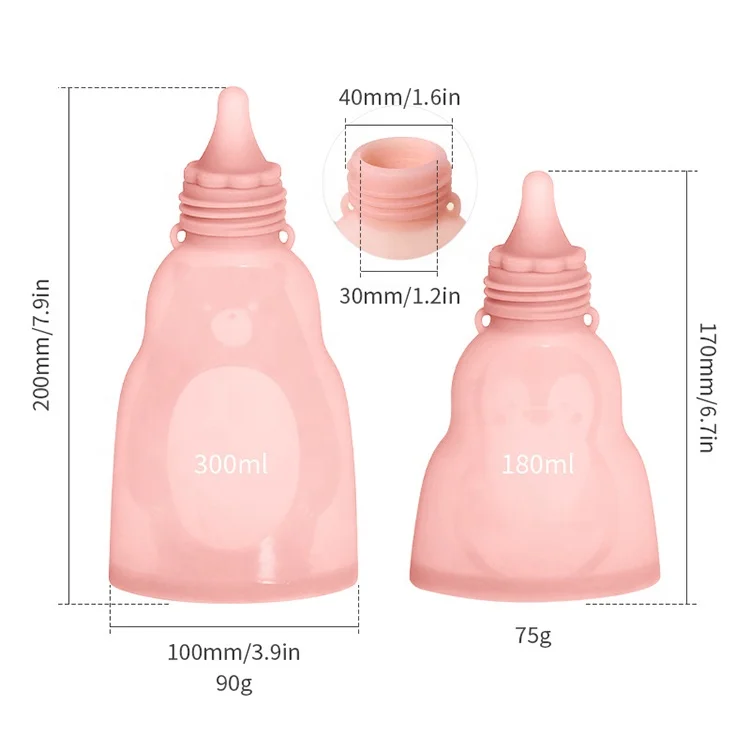 Factory supply Eco Friendly Reusable Vacuum Leakproof Silicone Breast Milk Storage Bags Feeding With Silicone Baby Pacifier