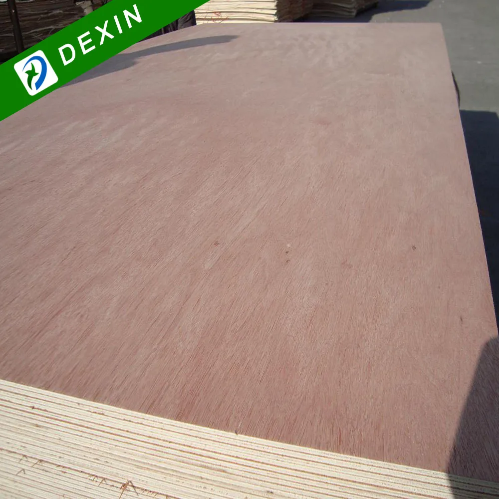 4x8ft 3mm 6mm 9mm 12mm 18mm Okoume Bintangor Birch Pencil Cedar Faced Commercial Plywood