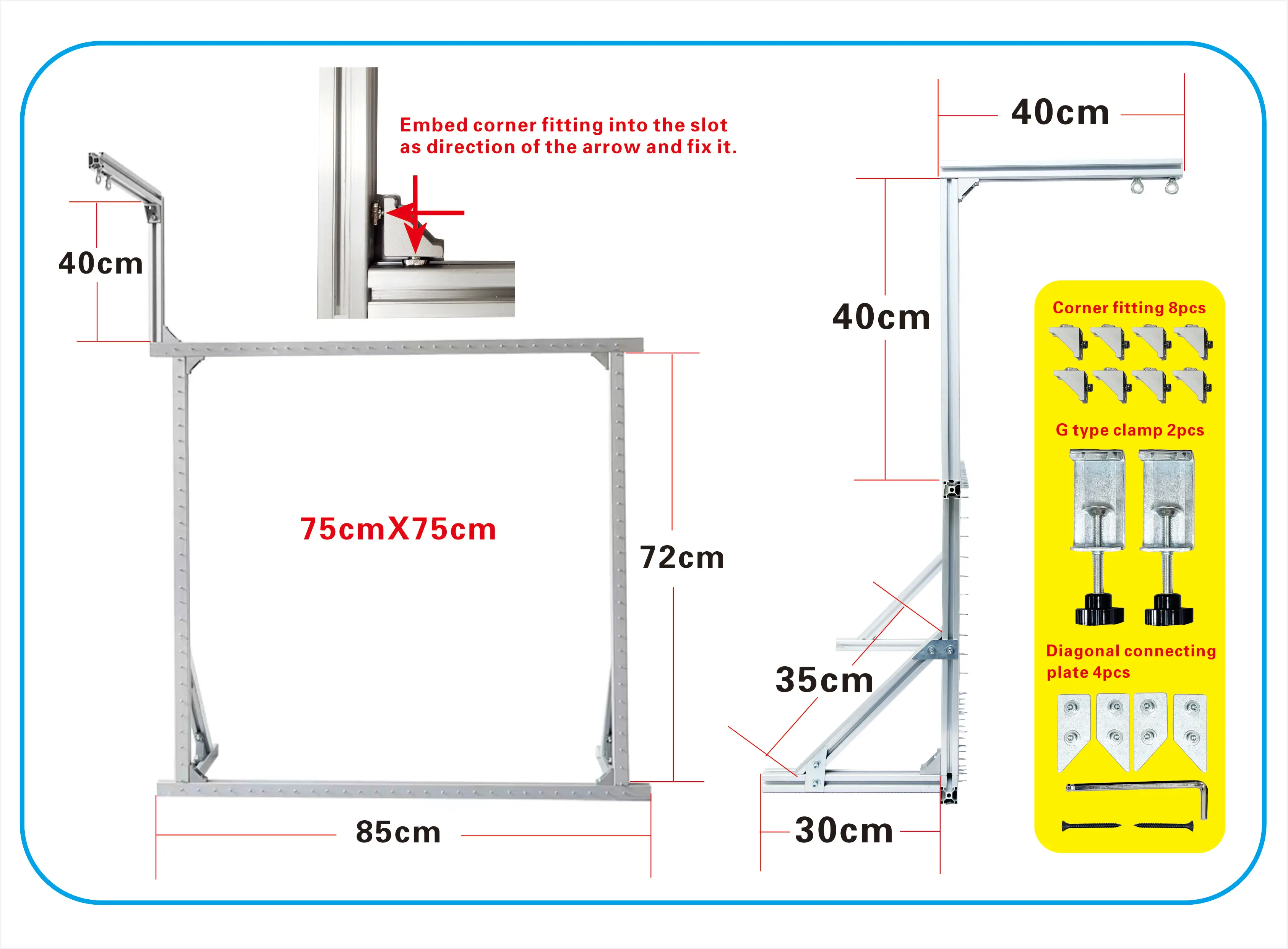 Drop Shipping Wholesale Metal Tufting Frame Aluminum Carpet Stretch Cloth Gun for Embroidery