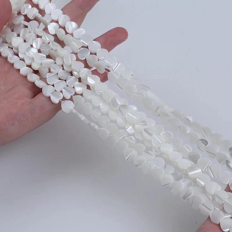 Zhuji Wholesale 8-9mm White Shell Of Love Shape For Diy Jewelry Making