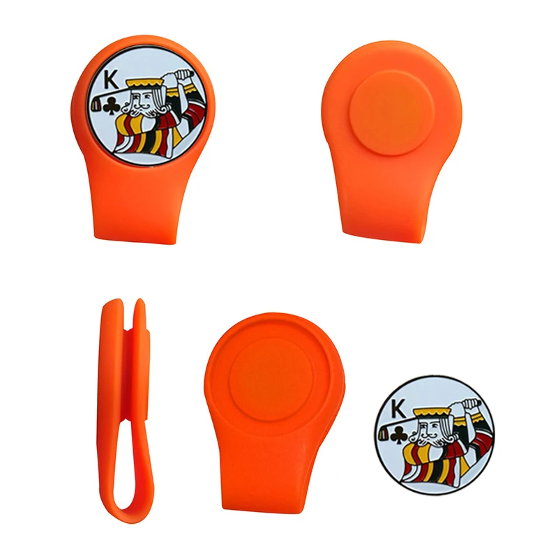Magnetic Ball Marker Pocket Edge Hat Clip Wholesale Golf Accessories Silicone Golf Hat Clip Custom Ball Marker