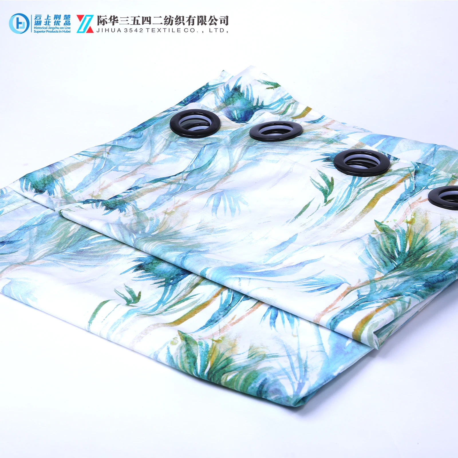 Wholesale Fresh Elegant Customized Hotel Usge Flower Style Printed Curtain