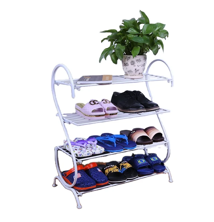 Hot sale Popular Modern Metal Iron Shoes Rack 3-tier Shoe Display Storage Rack Save Space Shoe Organizer
