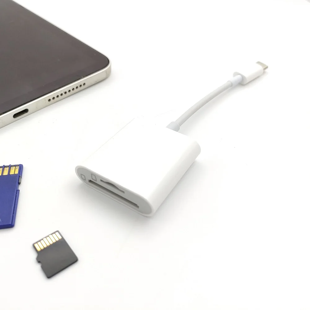 Устройство для чтения карт памяти USB C-SD адаптер SD/MicroSD-USB C [Thunderbolt 3] совместим с iPad Pro