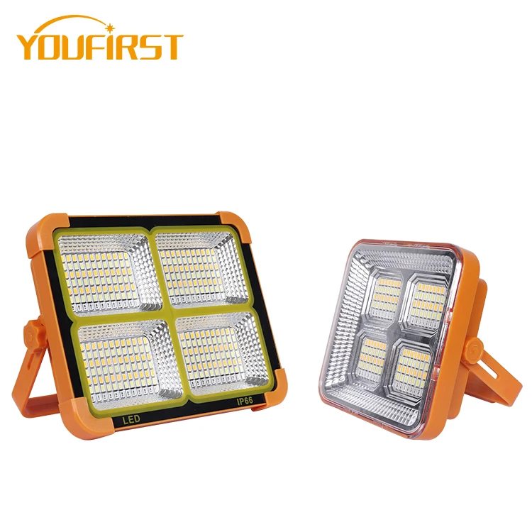 Energy Saving Portable Collapsible Camping Fishing Outdoor Ip66 Waterproof 100w Integrated Solar Led Camping Light