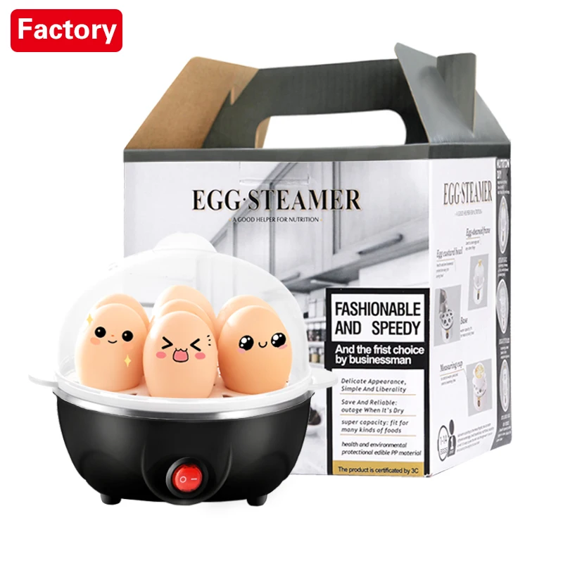 Factory automatic power off Electric Portable Automatic Mini food steamer breakfast machine Home Use egg boilers cooker