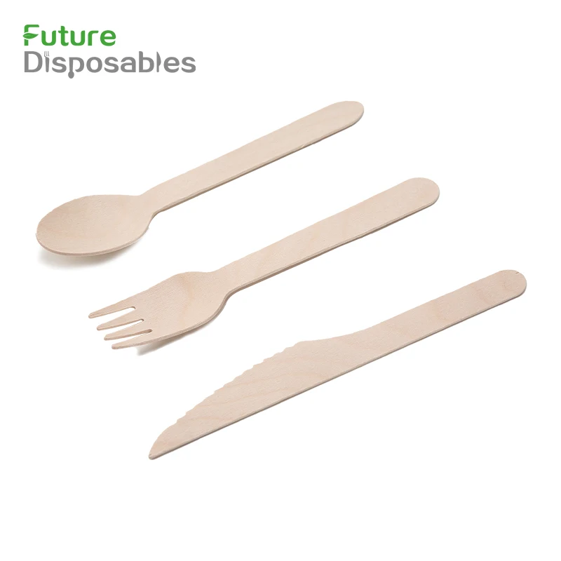 
100% Natural Wood Cutlery set with certification 