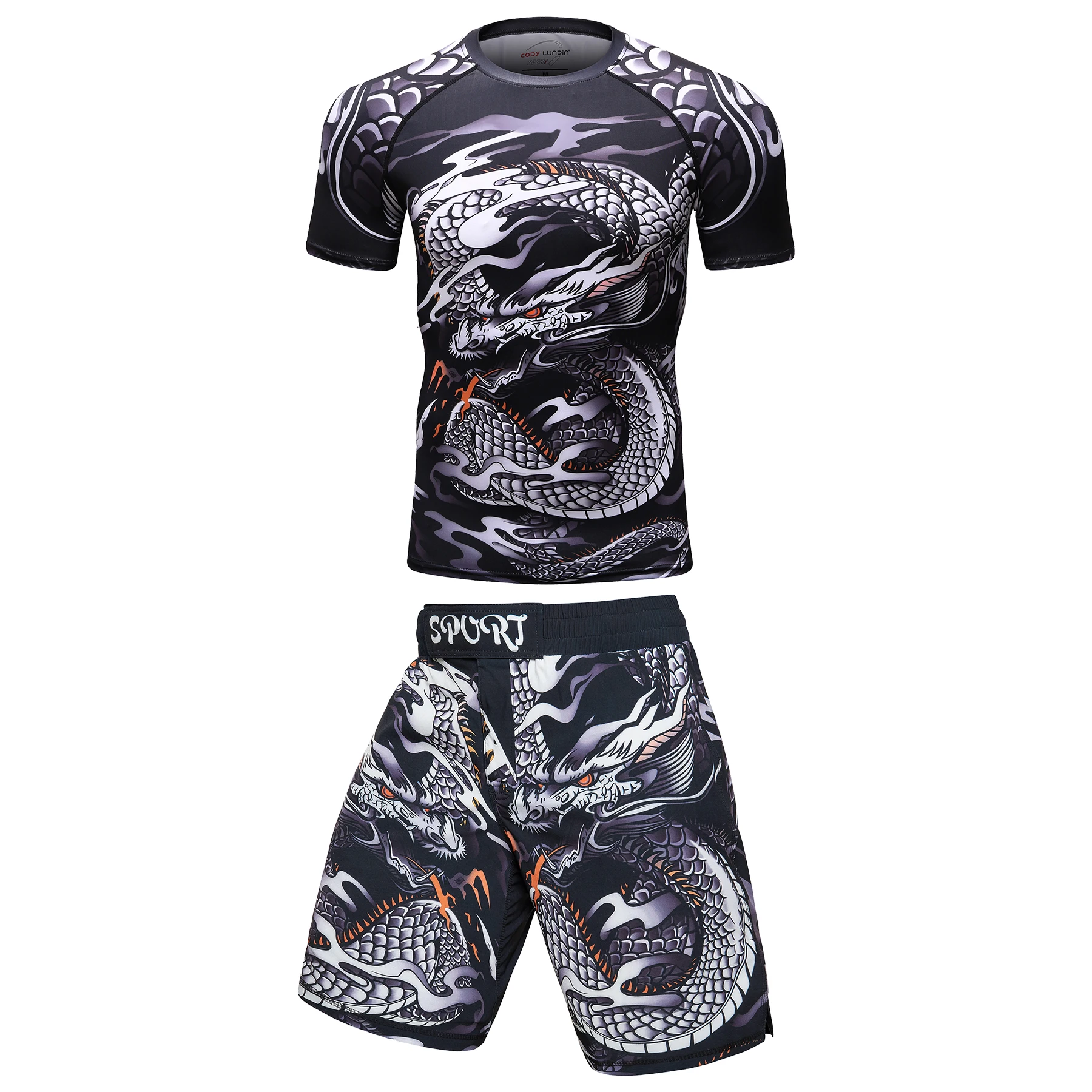 Custom Fitness Sportswear Men Compression Sport Suit MMA BJJ Tracksuit Muay Thai Jiu Jitsu Rashguard Boxing Jerseys