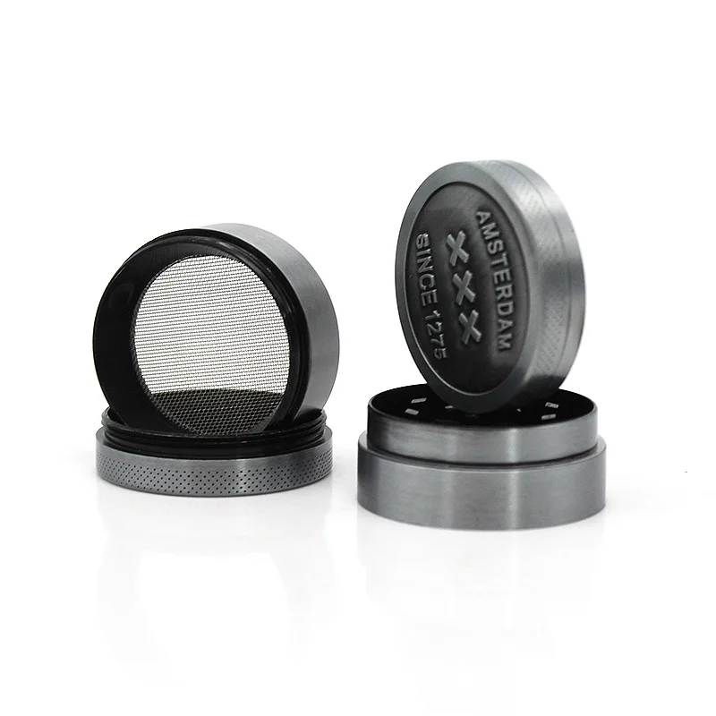 Gunter Smoking Accessories Wholesale Smoke Shop Amsterdam 4 Layers Zinc Alloy Tobacco Herb Grinder