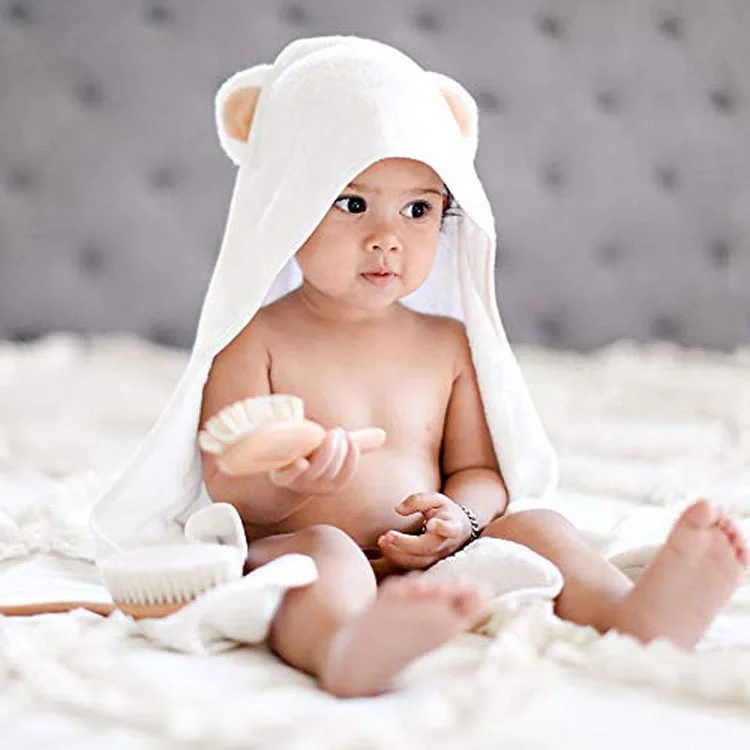 
Organic Bamboo Baby Animal Hooded Towel 