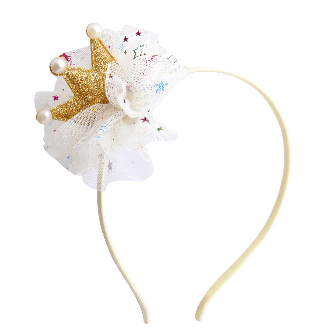Hot Selling Cute Princess Bling Bling Lace Kid Hair Bands Girls Hair Accessories Crown Headwear Party Headband For  Child