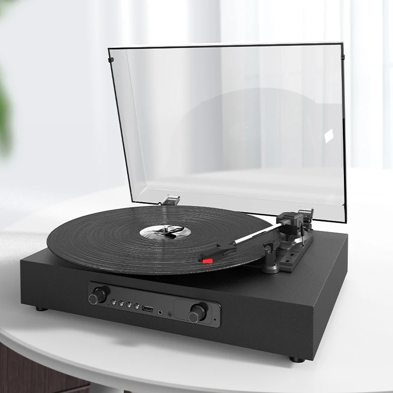 Новый дизайн, дешевая Пылезащитная крышка, ретро встроенный динамик, мультимедийный проигрыватель, проигрыватель музыки, проигрыватель граммофона