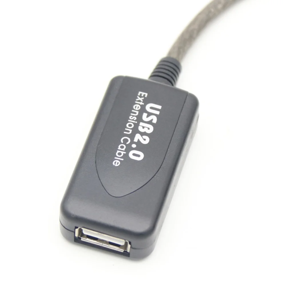 Black Signal Amplifier Chipset USB 2.0 A Male to A Female Extension Data Charge Cable