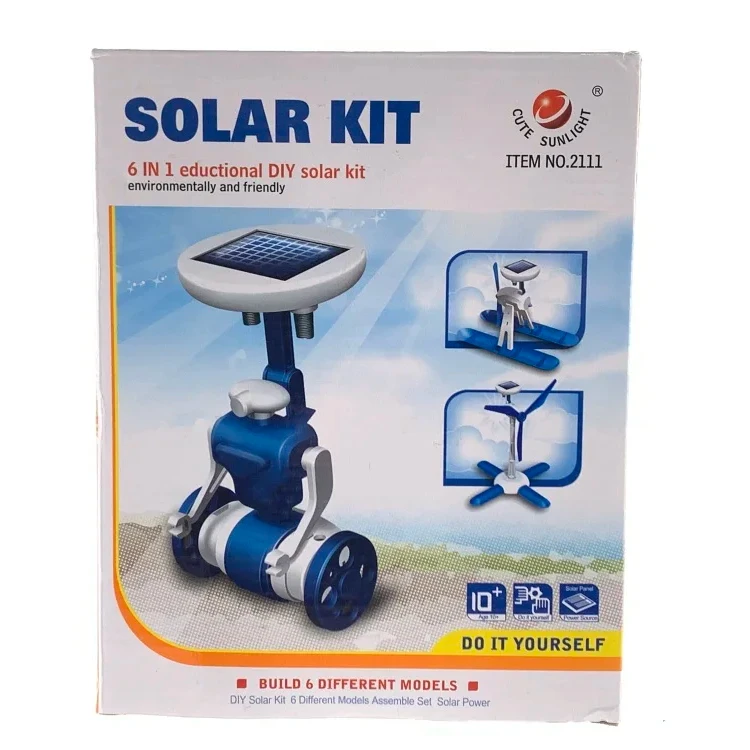 hot toys New 6 IN 1 Solar Toy Educational DIY Robots Plane Kit Children Kid Gift