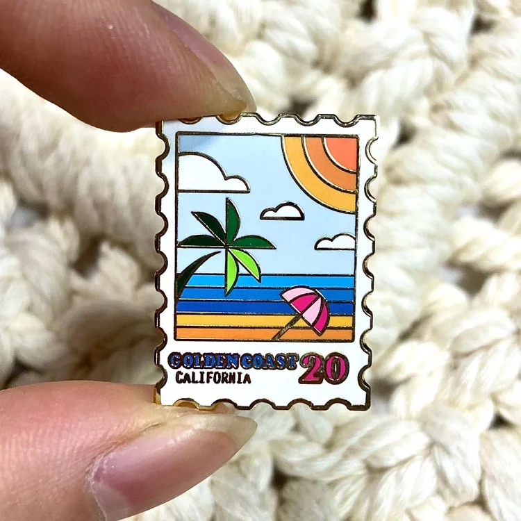 Wholesale Custom Metal Badge Make Your Own  Lapel Pin Kunshan Golden Coast Hat Hard Enamel Pins