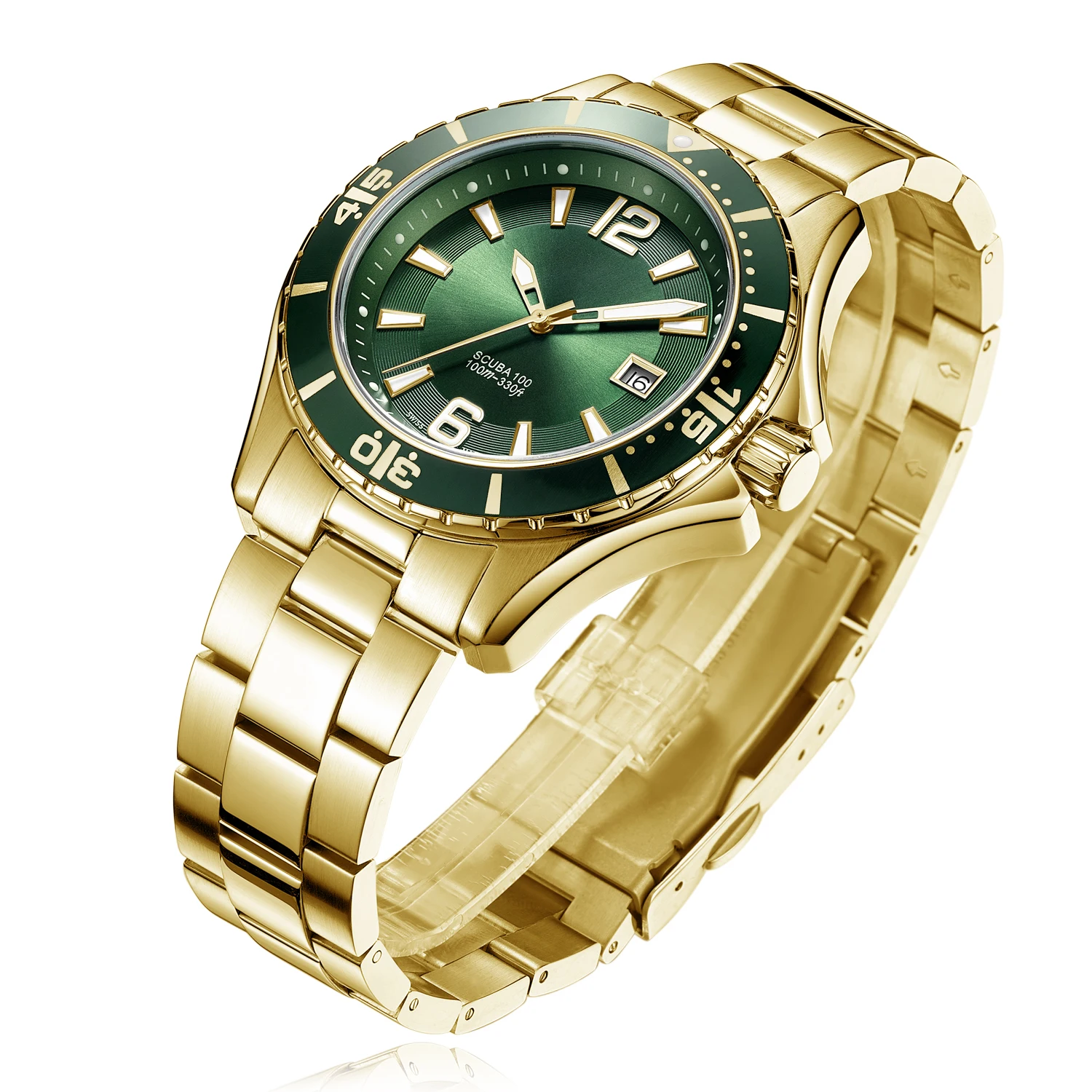 OEM Relojes Hombre Luxury Diver Ronda кварцевый механизм Herren Uhr мужские водонепроницаемые часы из