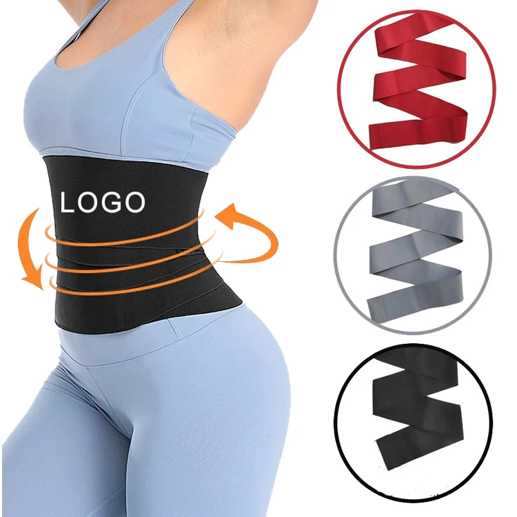Adjustable Waist Trimmer Shapers Slimming Bandage Band Tummy Waist Wrap Waist Trainer Private Label for Women Men