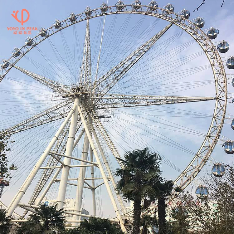 Superior Quality Ferris Wheel Amusement Park Rides 65M Customized Lighting Air Conditioner Huge Antique Giant Ferris Wheel