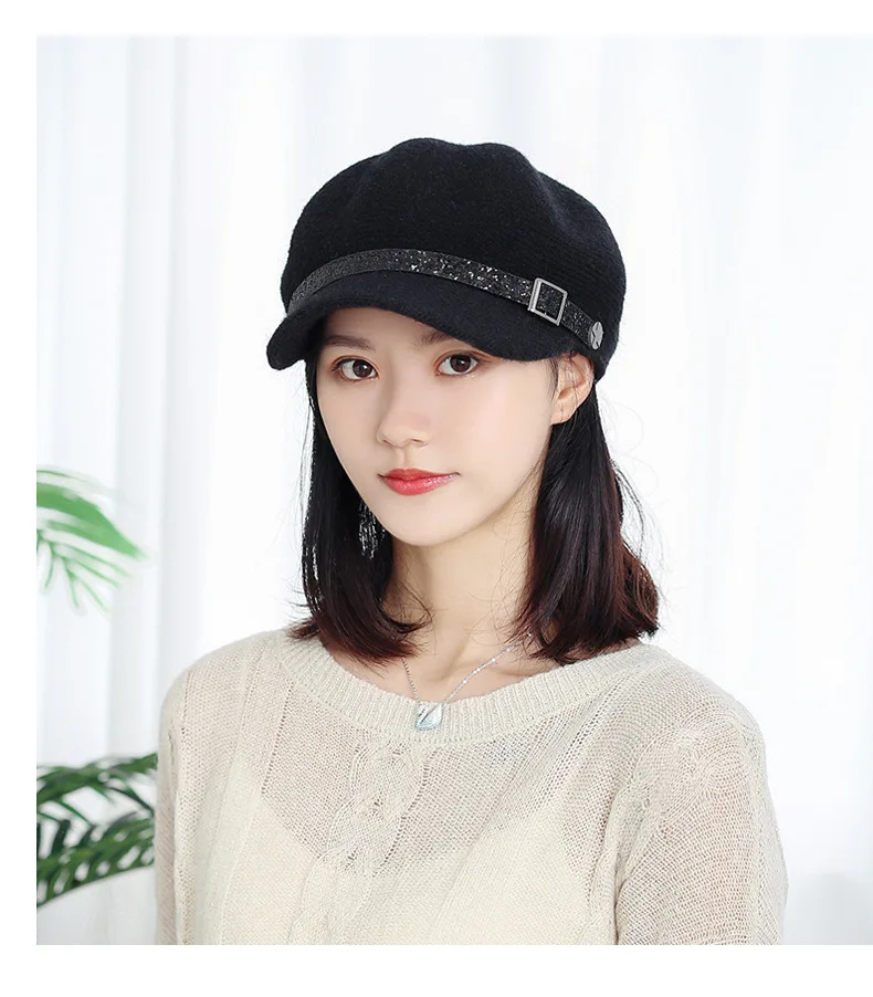 Wholesale Low MOQ Berets Cap Autumn Winter Hat Custom Logo Plain Cap