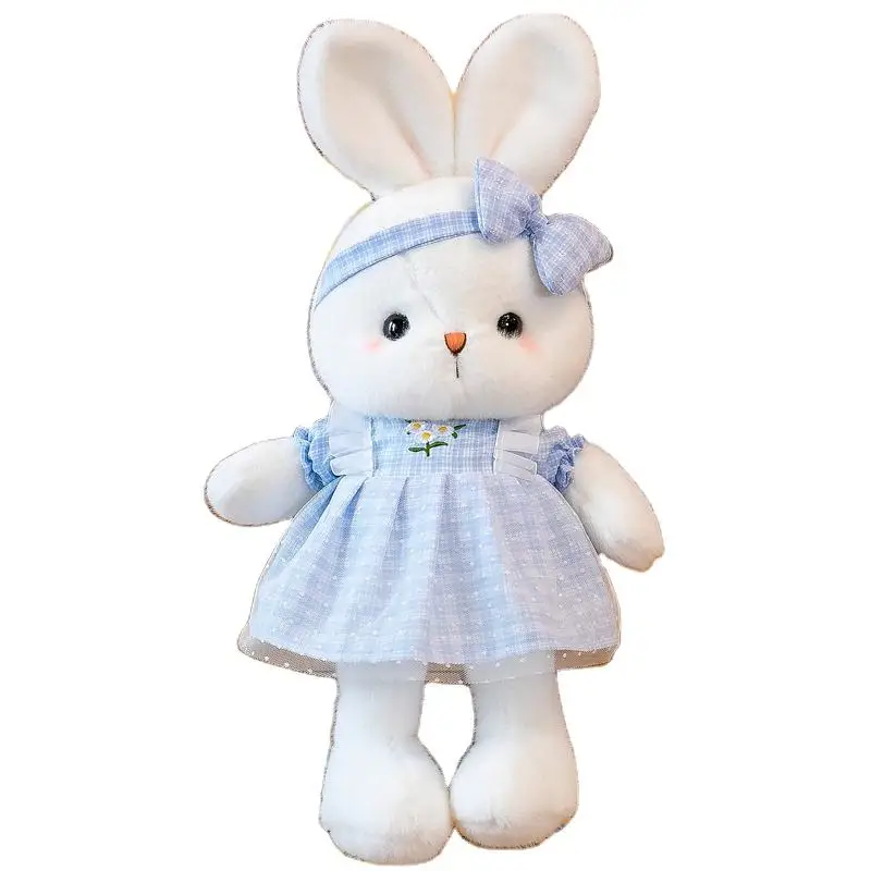 Soft Stuffed Animal Banny Rabbit with Clothes Dress Cute Banny Stuffed Animal Soft Plush Toy