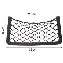 Универсальный держатель для автофургона, эластичный автомобильный органайзер, Сетчатая Сумка на заднее сиденье, карманная Сетчатая Сумка для хранения в автомобиле с винтом