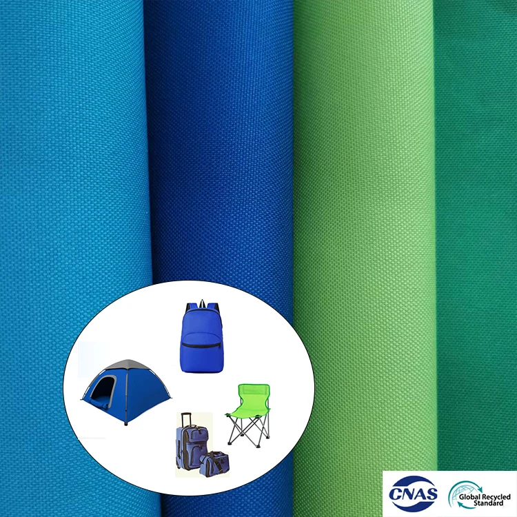 RPET oxford fabric GRS 100% polyester 600D 72T recycled oxford eco-friendly backpack fabric