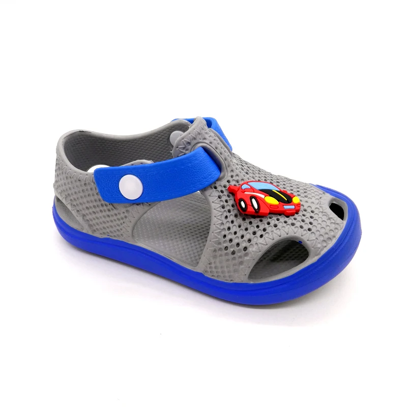 New fashion children clogs for boys car and girls bow flat shoes casual sandals