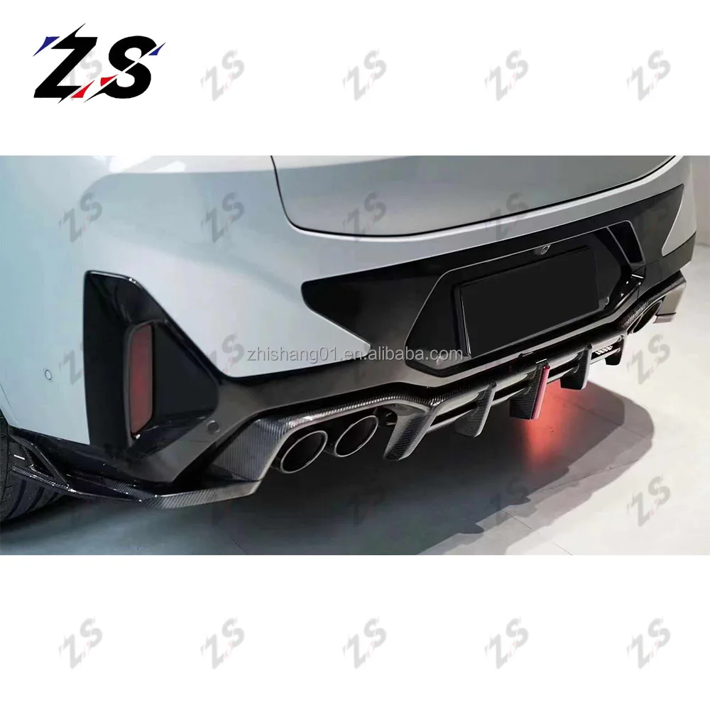 ZS для BMW X3M F97 X4M F98 lci 2022 обвес задний диффузор бампер Комплект кузова из углеродного волокна