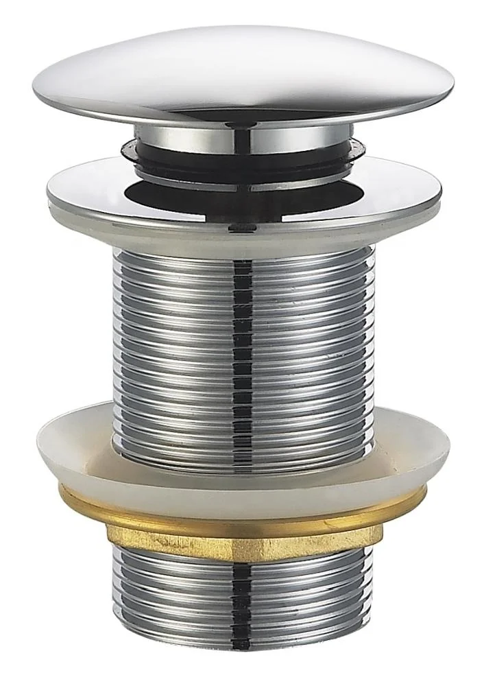 ND519 Gun Black PVD  Glass Basin Drainer, Watermark Brass Mushroom Gun Metal PVD  Drainer Bathroom waste Pop up waste Push Up