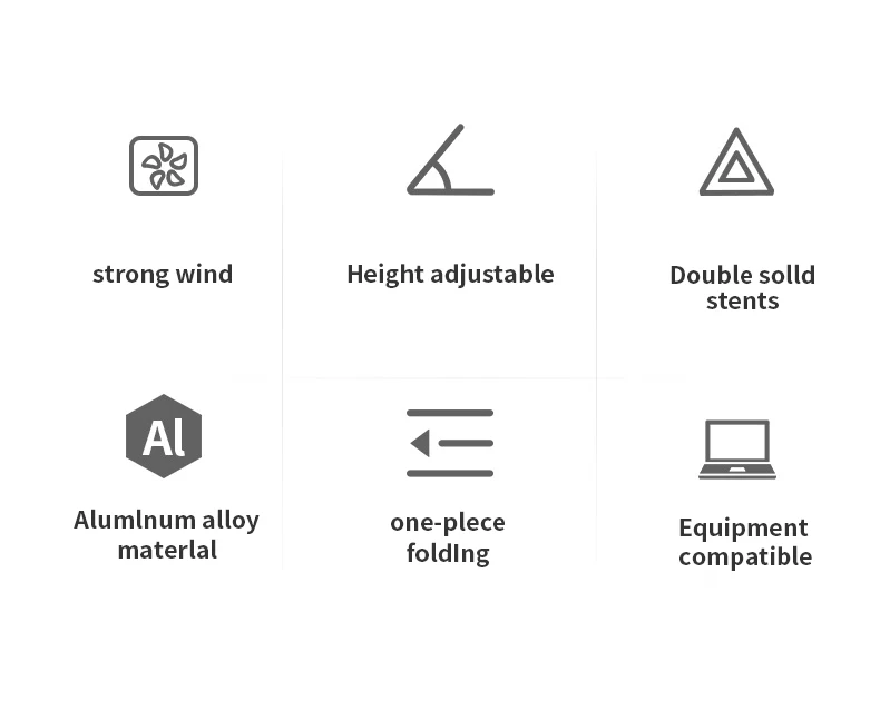 Factory New Arrival Notebook Cooler Holder Metallic Sturdy Support Laptop Stand With Adjustable Folding RGB Cooling Fan Pad