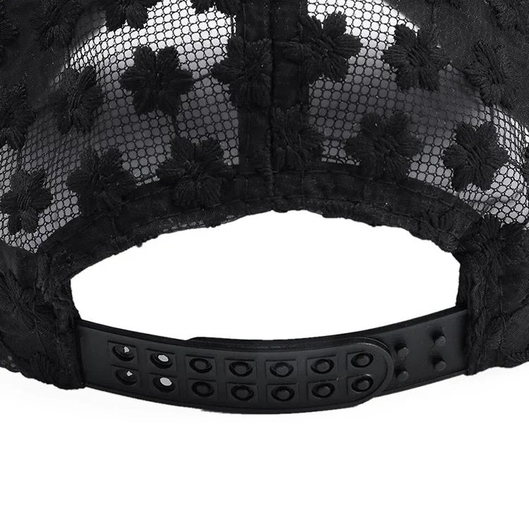 Top Quality Fashion Summer Sun Visor Hollow Breathable Peaked Cap Lace Baseball Cap Hat For Women