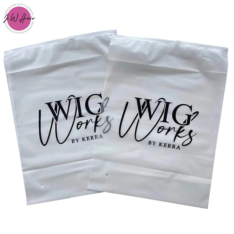 Сделанные на заказ прозрачные пластиковые Матовые пакеты EVA, упаковочный пакет на молнии, матовый пакет на молнии для париков, тканевые пучки